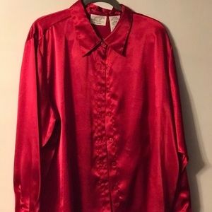 Kathie Lee Woman Red Blouse